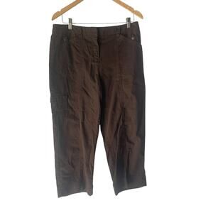 Jones New York Vintage Women's Size‎ 8 Brown Cargo Baggy Cropped Pants
